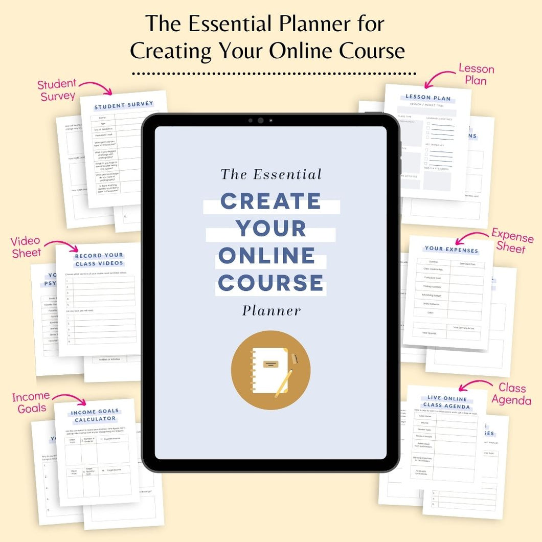 Create Your Online Course Planner