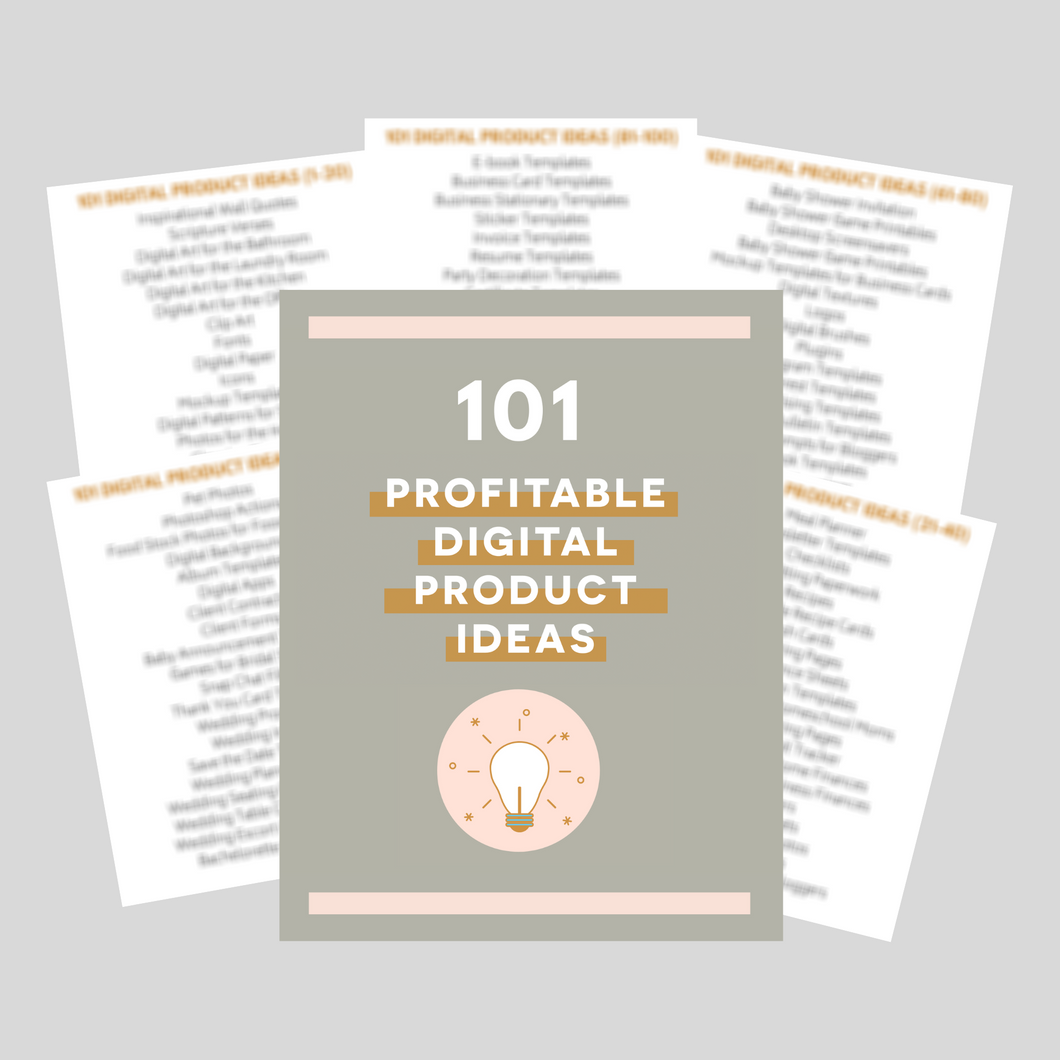 101 Profitable Digital Product Ideas